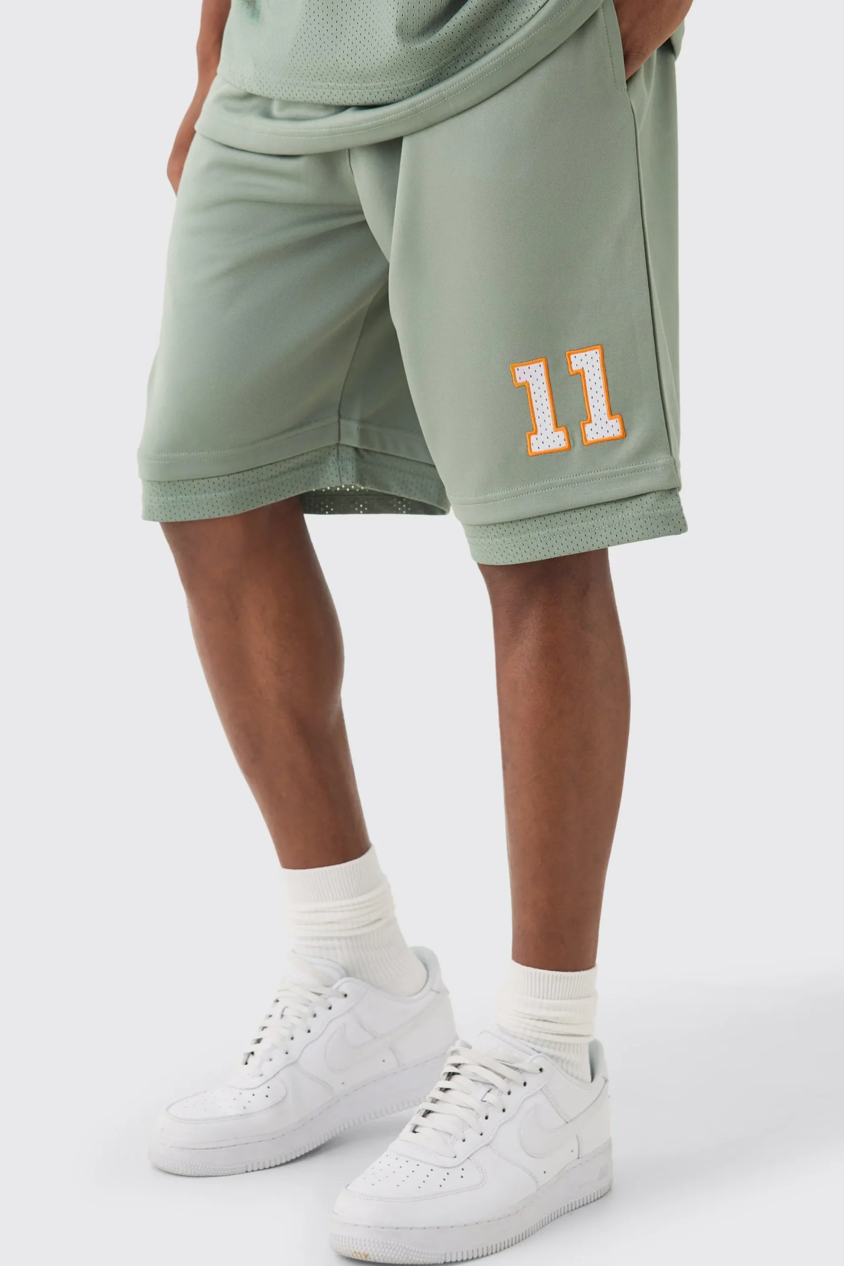 boohooMAN Loose Fit Satin Mesh Basketball Shorts | UK| Shorts