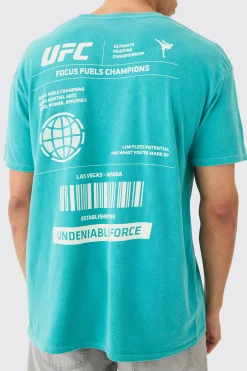 Loose Fit UFC Wash License T-shirt | UK^boohooMAN Clearance