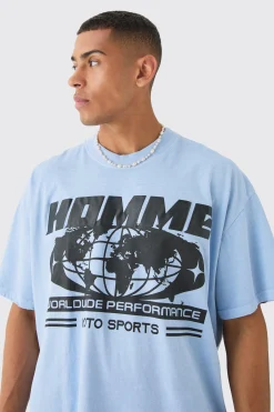 Loose Homme Global Wash Print T-shirt | UK^boohooMAN Discount