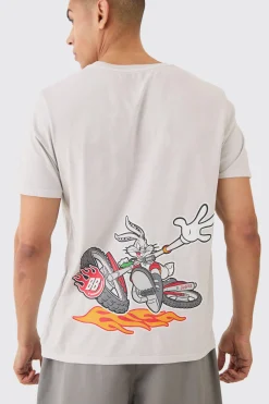 Loose Looney Tunes Bugs Bunny Wash License T-shirt | UK^boohooMAN Sale