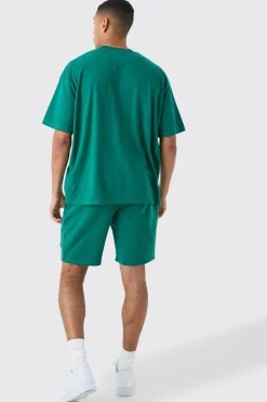 boohooMAN Loose Mid Length Applique Shorts | UK| Shorts