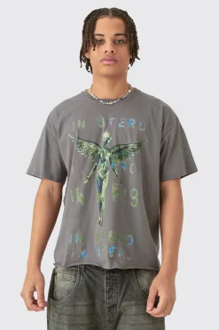 Loose Nirvana Boxy License T-shirt | UK^boohooMAN Hot