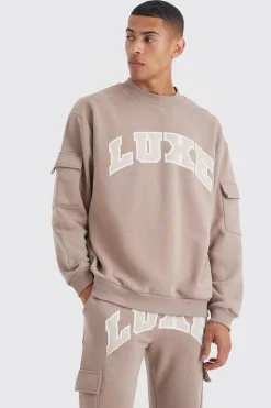 boohooMAN Luxe Graphic Cargo Pocket Gusset Tracksuit | UK| Tracksuits