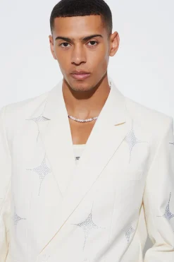 boohooMAN Luxe Rhinestone Embellished Relaxed Fit Suit | UK| Suits & Tailoring