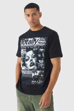 Magazine Graphic T-Shirt | UK^boohooMAN Best