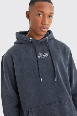 boohooMAN Man Acid Wash Over Head Hoodie | UK| Hoodies & Sweatshirts
