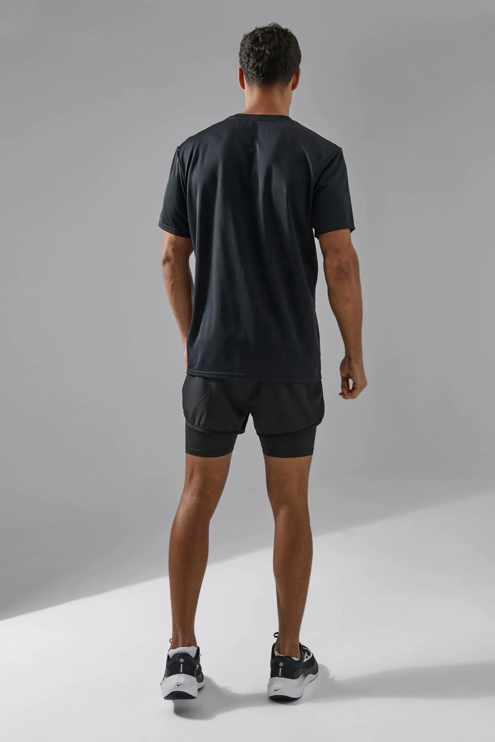 boohooMAN Man Active 2 In 1 3inch Regular Fit Running Short | UK| Underwear & Socks|Underwear & Socks