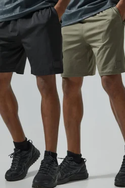 boohooMAN Man Active 2 Pack 5inch Performance Shorts | UK| Shorts