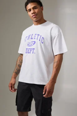 Man Active Athletic Dept. Oversized T-shirt | UK^boohooMAN