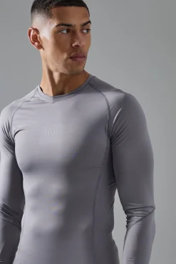 Man Active Base Layer Long Sleeve T-shirt | UK^boohooMAN Hot