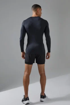 Man Active Base Layer Long Sleeve T-shirt | UK^boohooMAN New