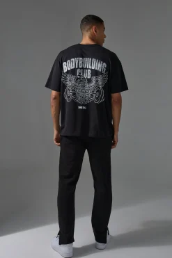Man Active Body Building Club Oversized T-shirt | UK^boohooMAN New