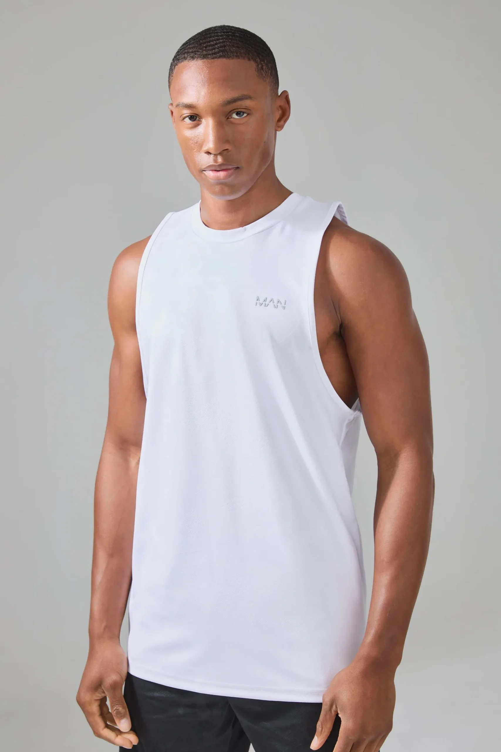 Man Active Camo Performance Reg Fit Tank | UK^boohooMAN Clearance