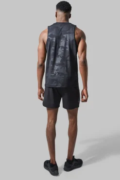 Man Active Camo Racer Performance Regular Fit Tank | UK^boohooMAN