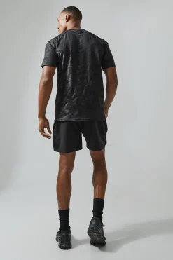 Man Active Camo Raglan Performance Muscle Fit T-shirt | UK^boohooMAN Discount