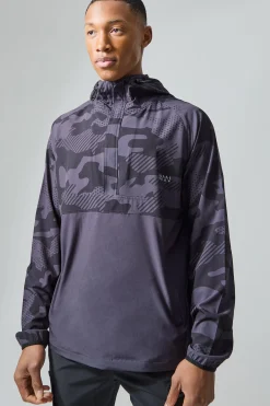 boohooMAN Man Active Camo Regular Fit Windbreaker | UK| Coats & Jackets