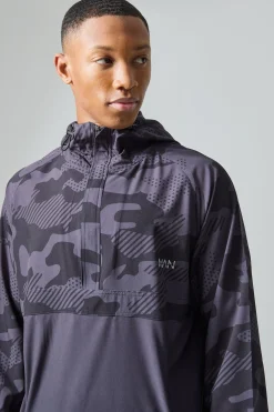 boohooMAN Man Active Camo Regular Fit Windbreaker | UK| Coats & Jackets