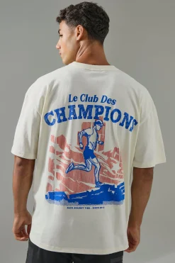 Man Active Champions Oversized T-shirt | UK^boohooMAN Online