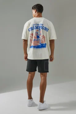 Man Active Champions Oversized T-shirt | UK^boohooMAN Online