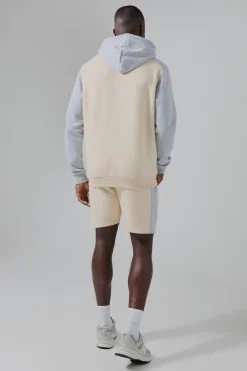 boohooMAN Man Active Colour Block Short Tracksuit | UK| Tracksuits