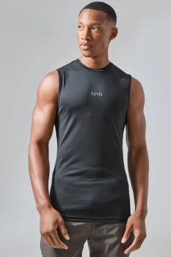 Man Active Compression Tank | UK^boohooMAN Clearance