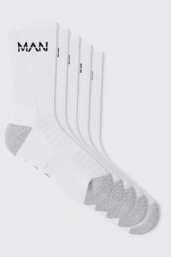 boohooMAN Man Active Cushioned Training Crew 5 Pack Socks | UK| Underwear & Socks|Underwear & Socks