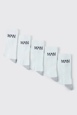 boohooMAN Man Active Cushioned Training Crew 5 Pack Socks | UK| Underwear & Socks|Underwear & Socks