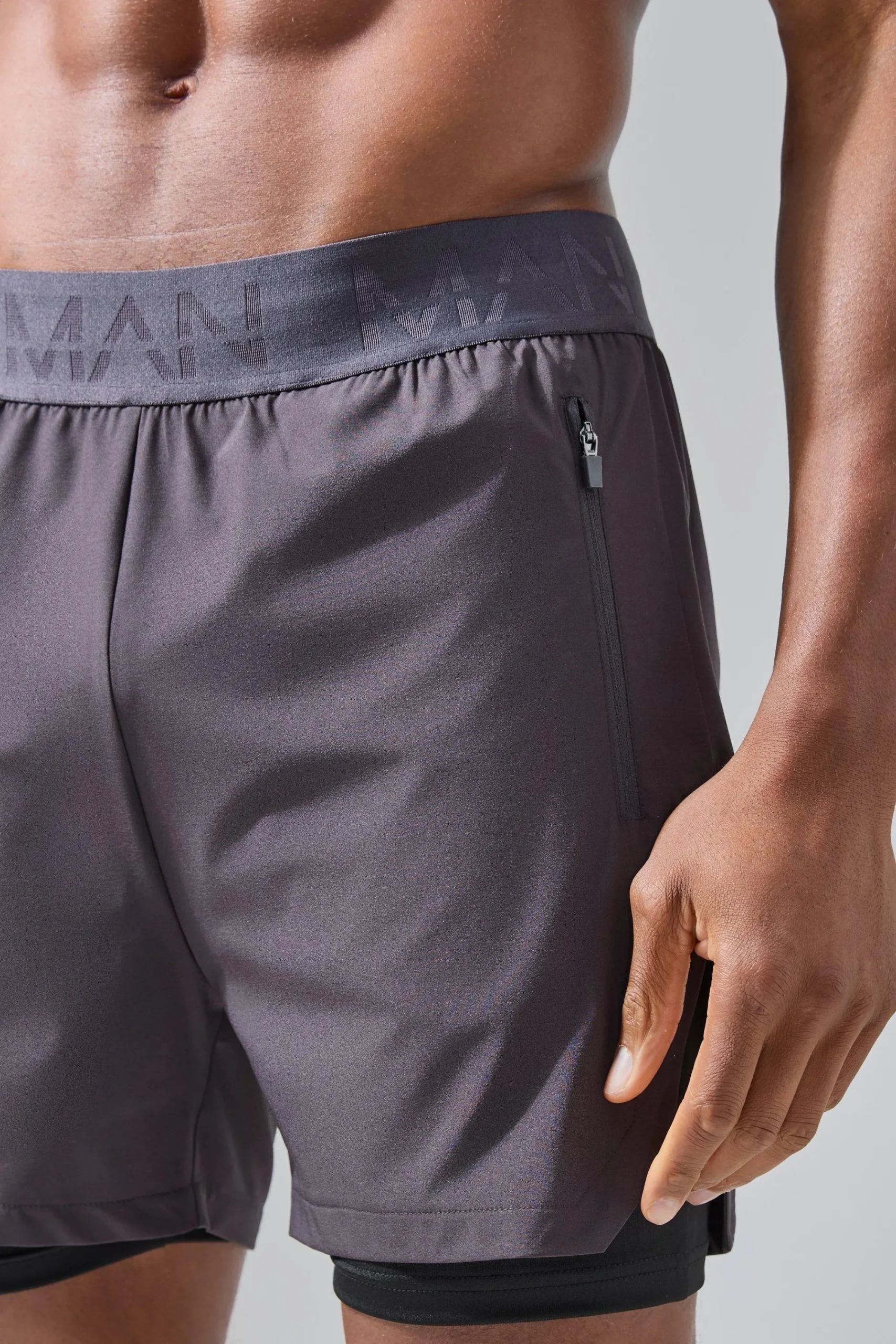 boohooMAN Man Active Extreme Split 3inch 2-in-1 Regular Fit Short | UK| Shorts