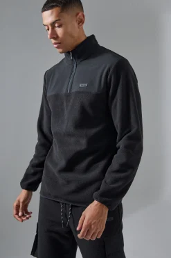 boohooMAN Man Active Fleece 1/4 Zip | UK| Coats & Jackets