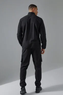 boohooMAN Man Active Fleece 1/4 Zip | UK| Coats & Jackets