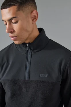 boohooMAN Man Active Fleece 1/4 Zip | UK| Coats & Jackets