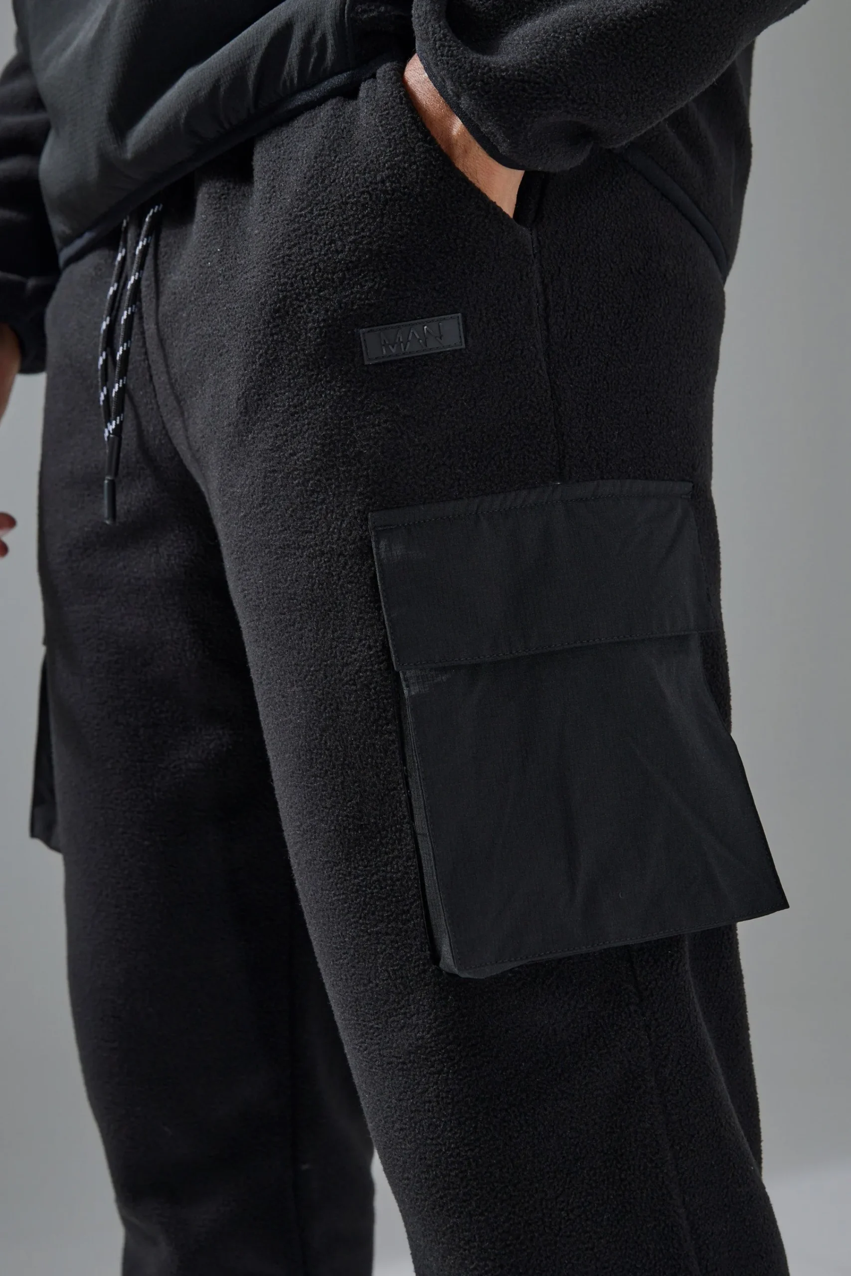 boohooMAN Man Active Fleece Cargo Jogger | UK| Joggers