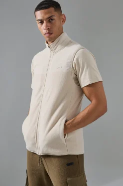 boohooMAN Man Active Fleece Gilet | UK| Coats & Jackets