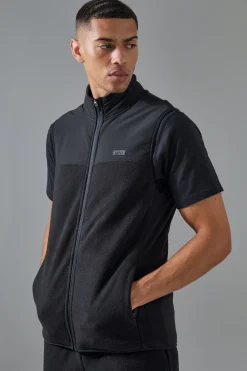 boohooMAN Man Active Fleece Gilet | UK| Coats & Jackets