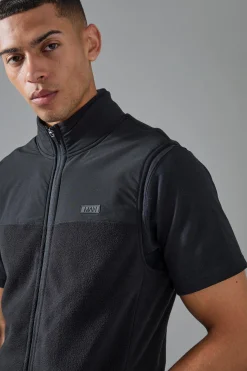 boohooMAN Man Active Fleece Gilet | UK| Coats & Jackets