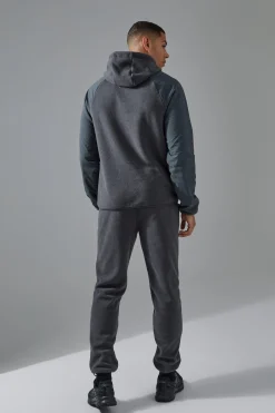 boohooMAN Man Active Fleece High Neck Hoodie | UK| Coats & Jackets