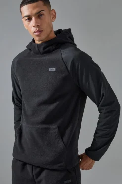 boohooMAN Man Active Fleece High Neck Hoodie | UK| Coats & Jackets