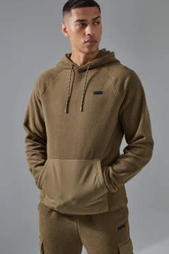 boohooMAN Man Active Fleece Hoodie | UK| Coats & Jackets