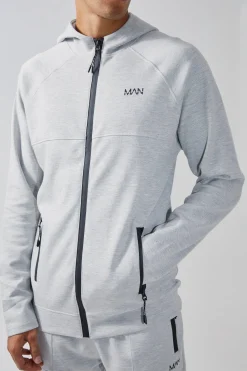 boohooMAN Man Active Fleece Regular Fit Zip Thru Hoodie | UK| Hoodies & Sweatshirts