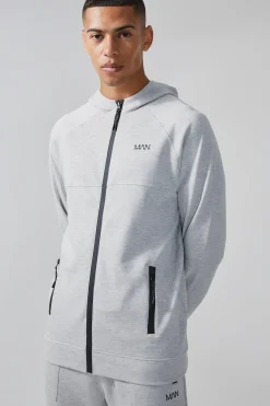 boohooMAN Man Active Fleece Regular Fit Zip Thru Hoodie | UK| Hoodies & Sweatshirts