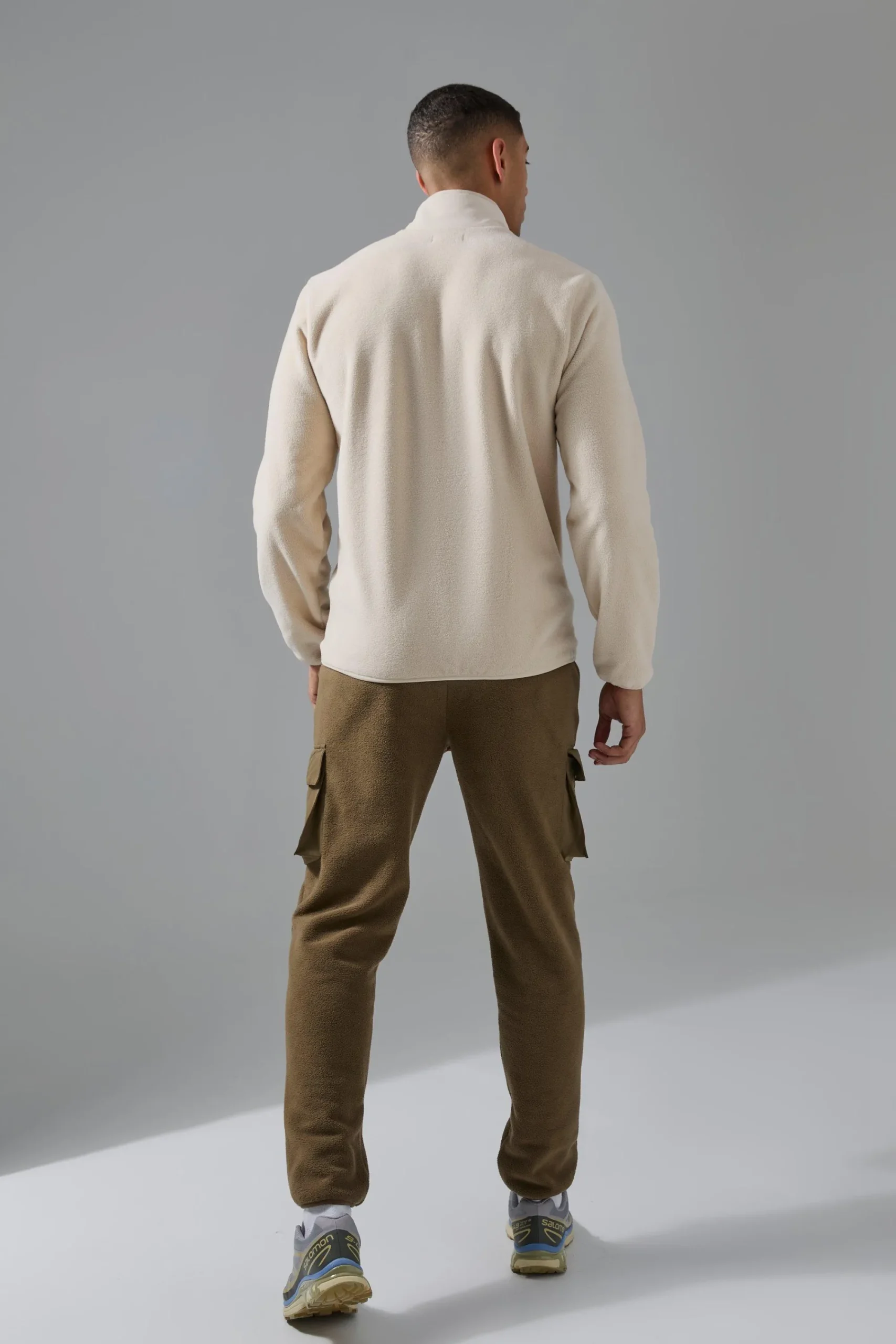 boohooMAN Man Active Fleece Zip Thru Track Top | UK| Coats & Jackets