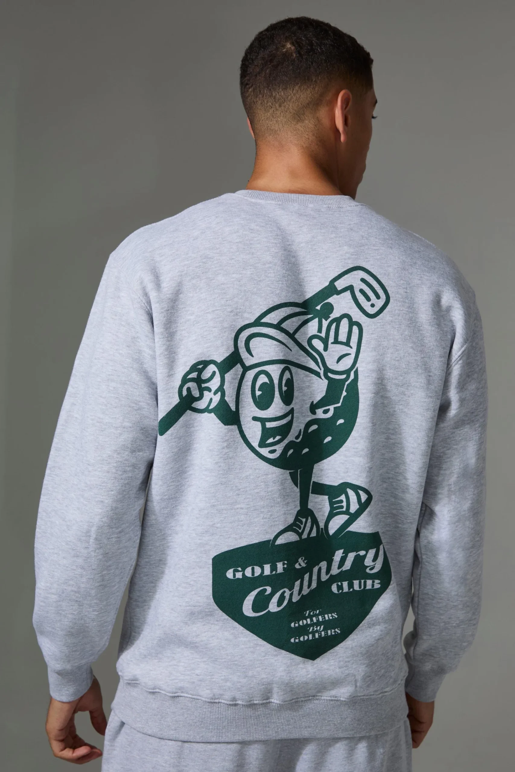 boohooMAN Man Active Golf Country Club Oversized Sweatshirt | UK| Hoodies & Sweatshirts