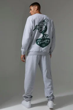 boohooMAN Man Active Golf Country Club Oversized Sweatshirt | UK| Hoodies & Sweatshirts