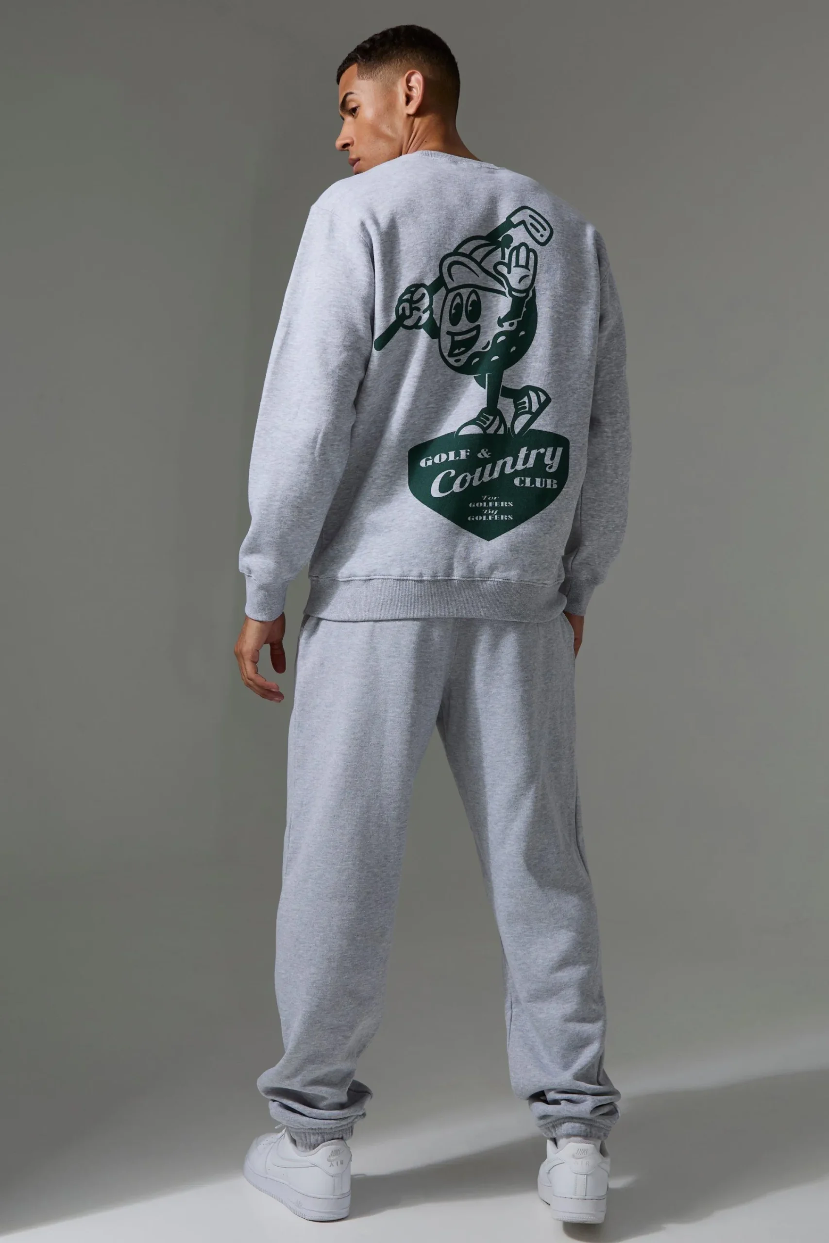 boohooMAN Man Active Golf Country Club Oversized Sweatshirt | UK| Hoodies & Sweatshirts