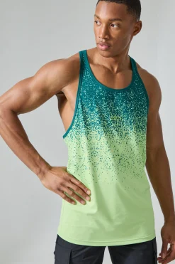 Man Active Gym Ombre Reg Fit Stringer Vest | UK^boohooMAN Sale