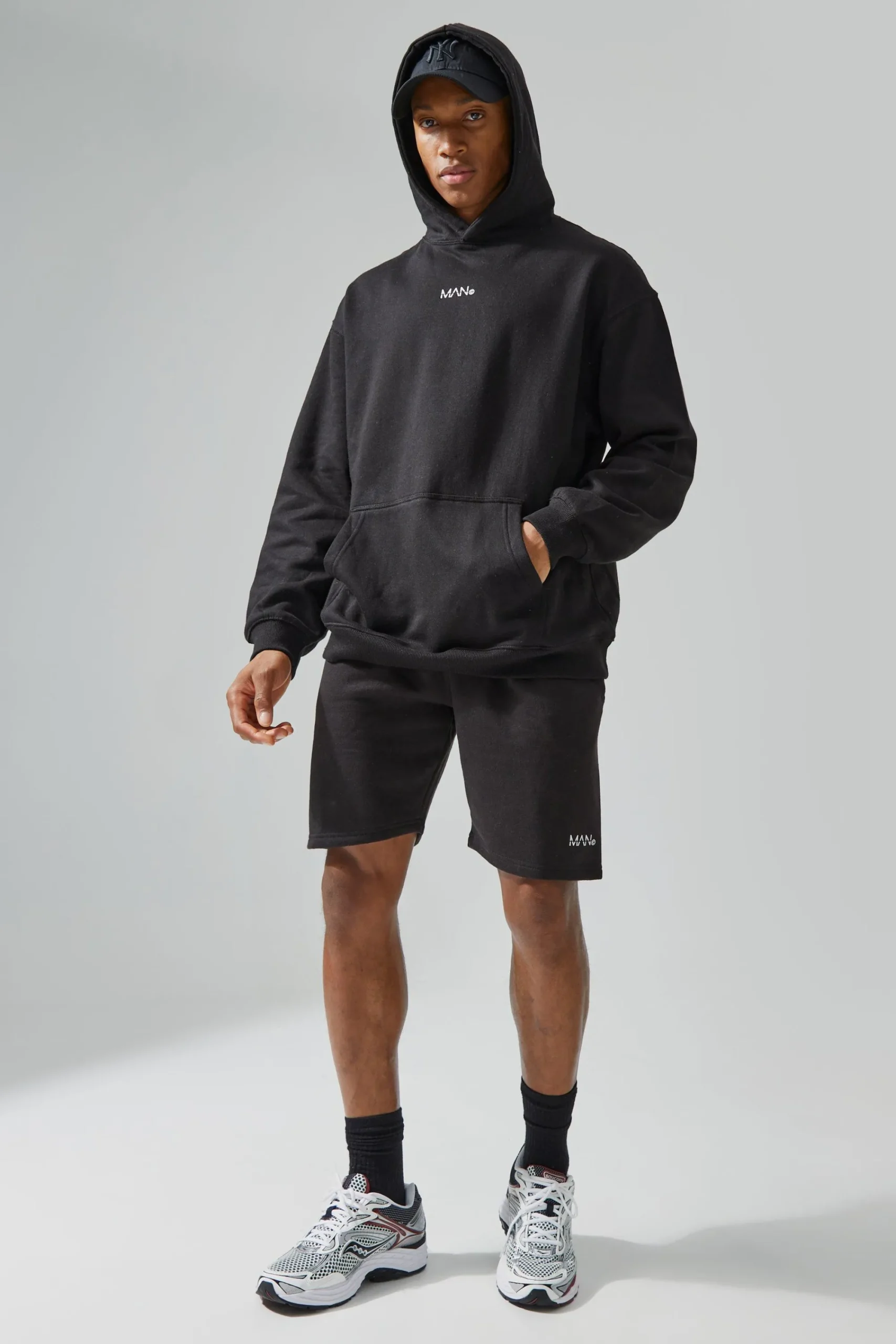boohooMAN Man Active Gym Hoodie & Short Set | UK| Tracksuits