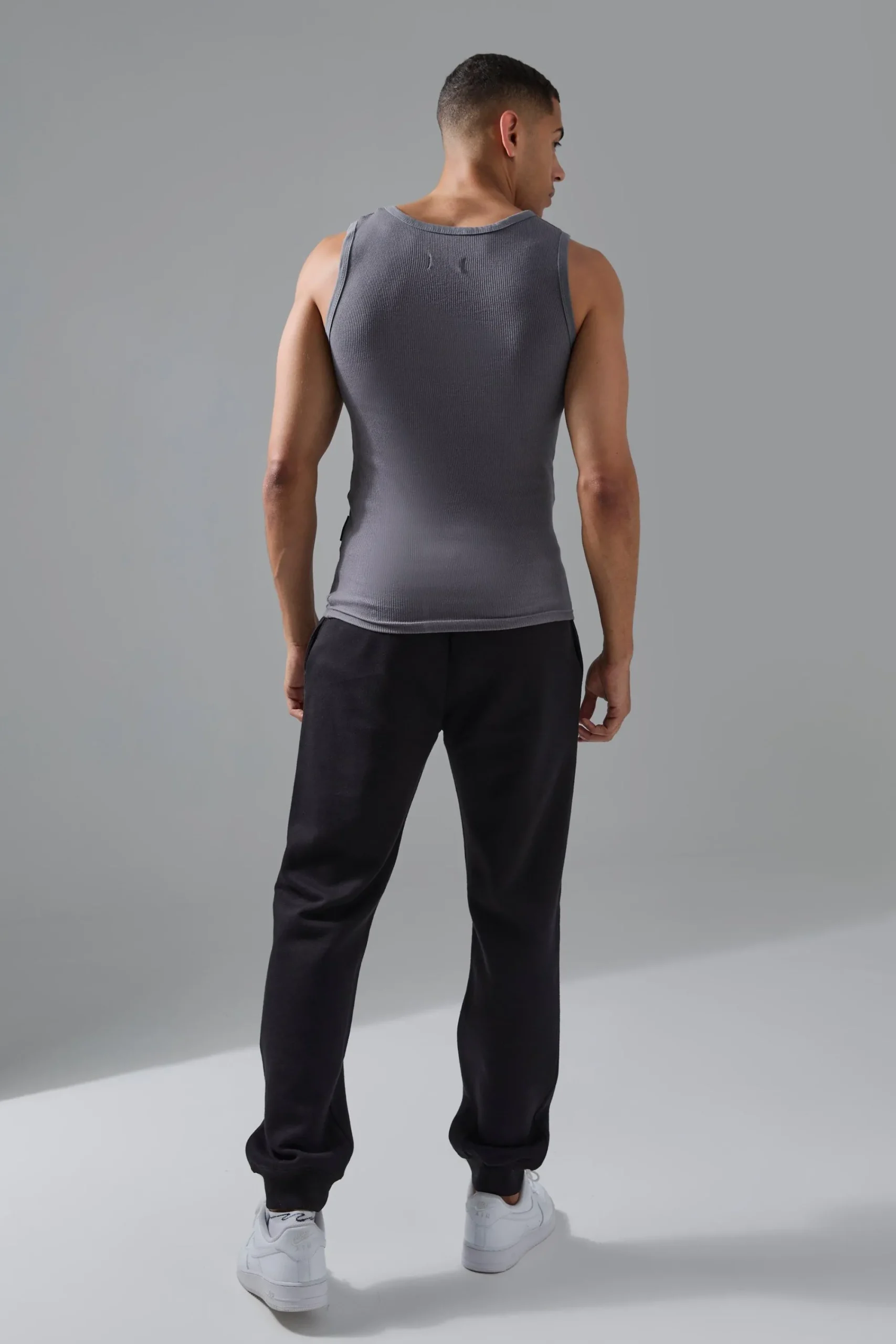 Man Active Gym Muscle Fit Ribbed Vest | UK^boohooMAN Discount