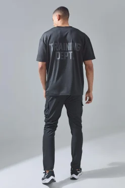 boohooMAN Man Active Gym Technical Tapered Cargo Jogger | UK| Joggers