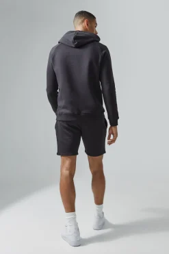 boohooMAN Man Active Gym Training Hoodie & Short Set | UK| Tracksuits