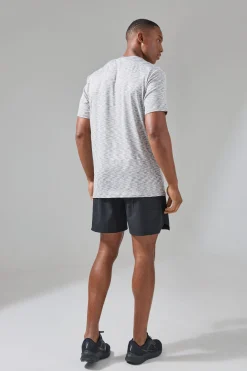 Man Active Lightweight Space Dye Marl Reg Fit T-shirt | UK^boohooMAN